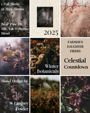 Load image into Gallery viewer, Collage of nature-themed product images with text about fibers and designs.