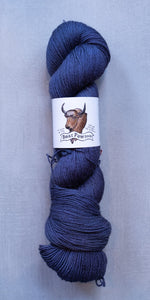 blue yarn hank