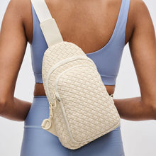 Load image into Gallery viewer, cream sling backpack