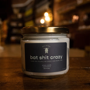 bat shit crazy candle