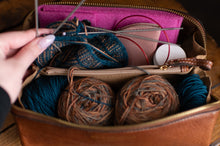 Load image into Gallery viewer, knitting materials in re:designed bag