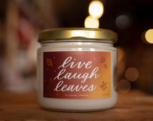 Load image into Gallery viewer, live laugh leaves scented candle