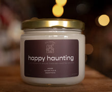 Load image into Gallery viewer, happy haunting scented candle