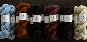 assortment of yarn hanks