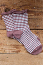 Load image into Gallery viewer, colorful pink square pattern socks