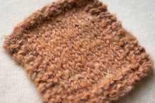 Load image into Gallery viewer, Close-up of a brown knitted fabric swatch on a light background