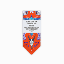 Load image into Gallery viewer, Packaged bandana with decorative design and text on a white background