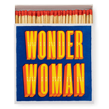Load image into Gallery viewer, match box with phrase "wonder woman" on it