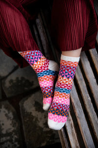 colorful knit socks