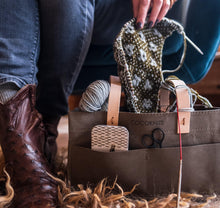 Load image into Gallery viewer, Kraft Caddy + Handles - The Farmer's Daughter Fibers
