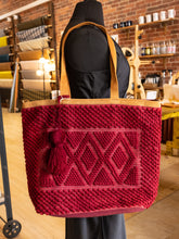 Load image into Gallery viewer, red knit handbag