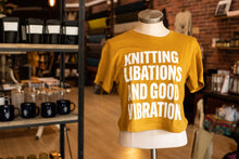 Load image into Gallery viewer, Knitting, Libations and Good Vibrations // Weaving, Water and Weed CROP TOPS