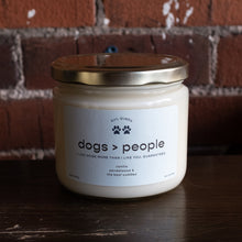 Load image into Gallery viewer, dogs > people scented candle