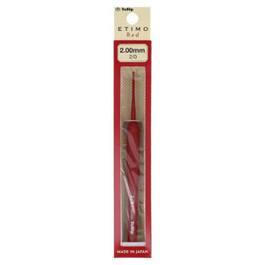 ETIMO Red Crochet Hook with Cushion Grip - The Farmer's Daughter Fibers