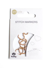 Load image into Gallery viewer, Heart Shaped Stitch Markers - Tulip