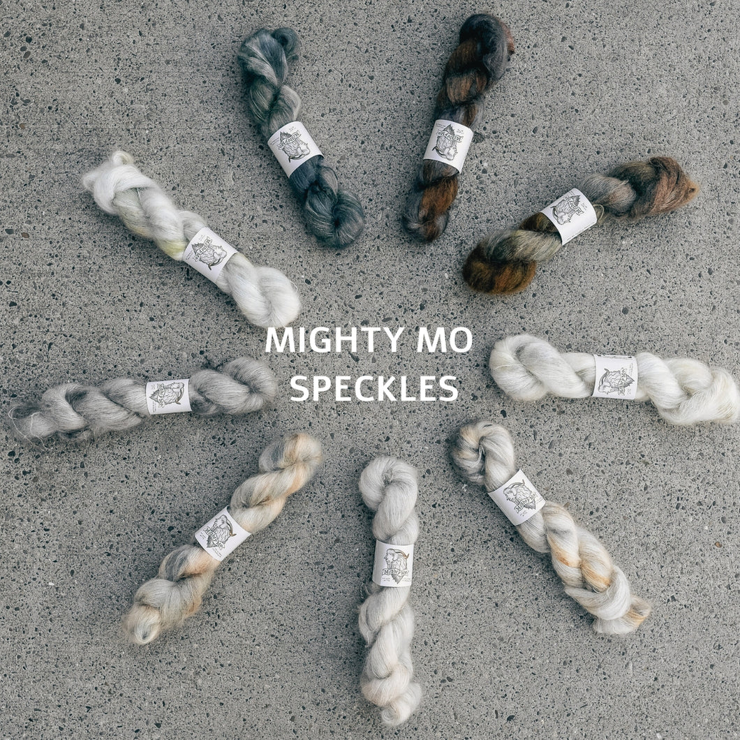 mighty mo speckles yarn hanks