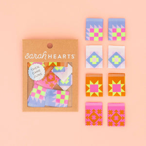 Sarah Hearts Woven Labels