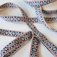 Patterned ribbon on a white background