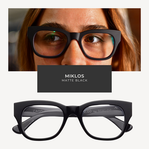 miklos matte black glasses