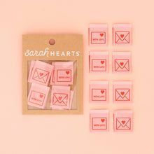 Load image into Gallery viewer, Sarah Hearts Woven Labels