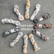 foxy lady speckles yarn hanks