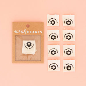 Sarah Hearts Woven Labels