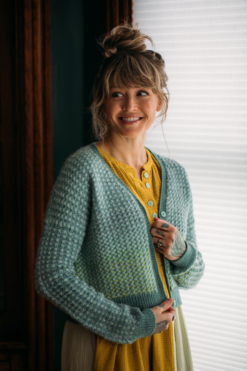 Tessellated Cardigan Kits - Ready to Ship – The Farmer's Daughter Fibers