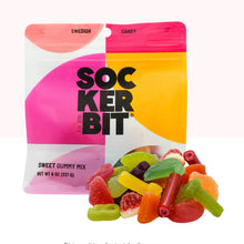Load image into Gallery viewer, Sockerbit gummy candy package with colorful gummies on a white background