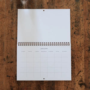 Calendar on a wooden surface