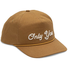 Load image into Gallery viewer, Brown cap with &#39;Only You&#39; embroidery on a white background