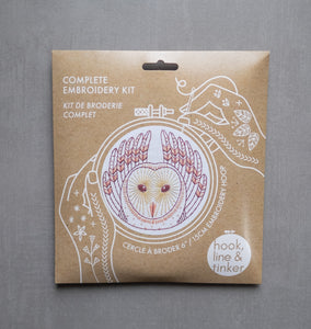 barn owl embroidery kit