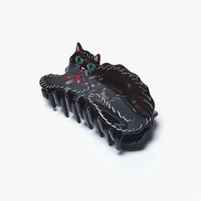 Load image into Gallery viewer, black kitty hairclip