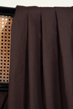 Load image into Gallery viewer, Brown pleated curtain with a wicker chair in the background