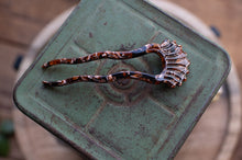 Load image into Gallery viewer, Decorative hair pin on a textured green surface