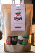 Load image into Gallery viewer, Yarn kit packaging with 'Hardicraft' label and yarn colors displayed.