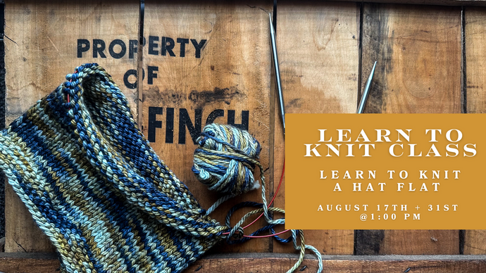 learn to knit class banner