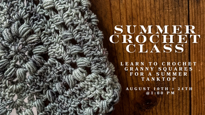 summer crochet class announcement 