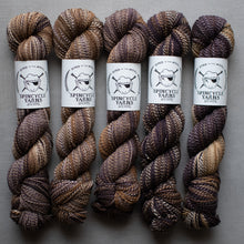 Load image into Gallery viewer, Five skeins of Spincycle Yarns yarn on a gray background