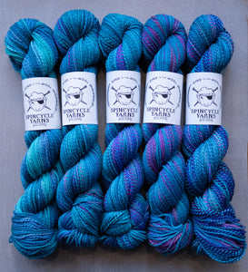 blue yarn hanks