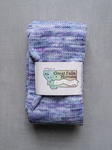 purple stitched yarn