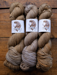 brown yarn hanks