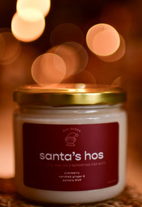 santa's hos scented candle