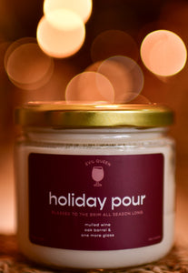 holiday pour scented candle