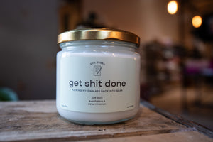 get shit done candle