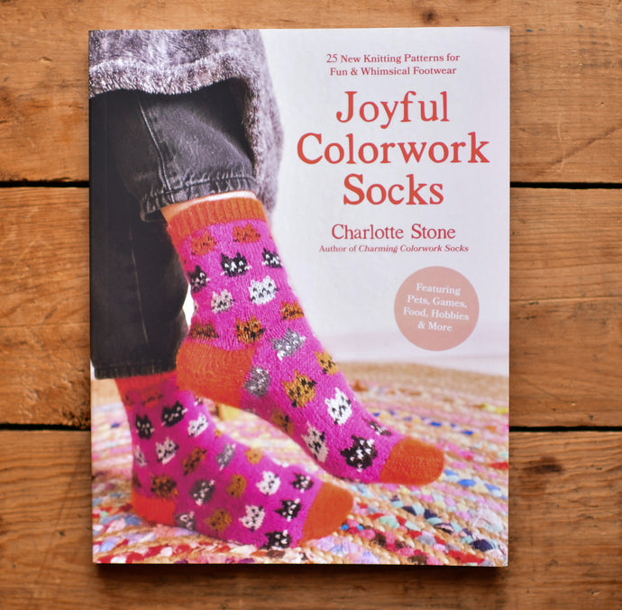 joyful colorwork socks by charlotte stone