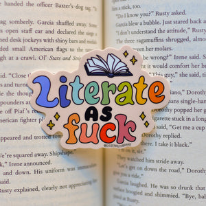 literate as fuck bookmark