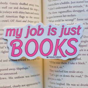 my job is just books bookmark