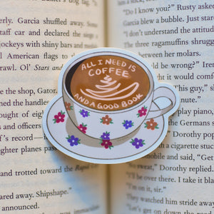 all i need is coffee and a good book bookmark