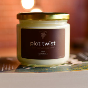 plot twist scented candle