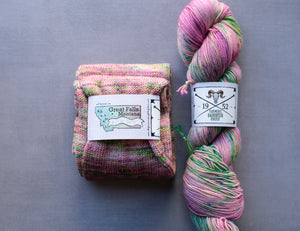 pink yarn hank